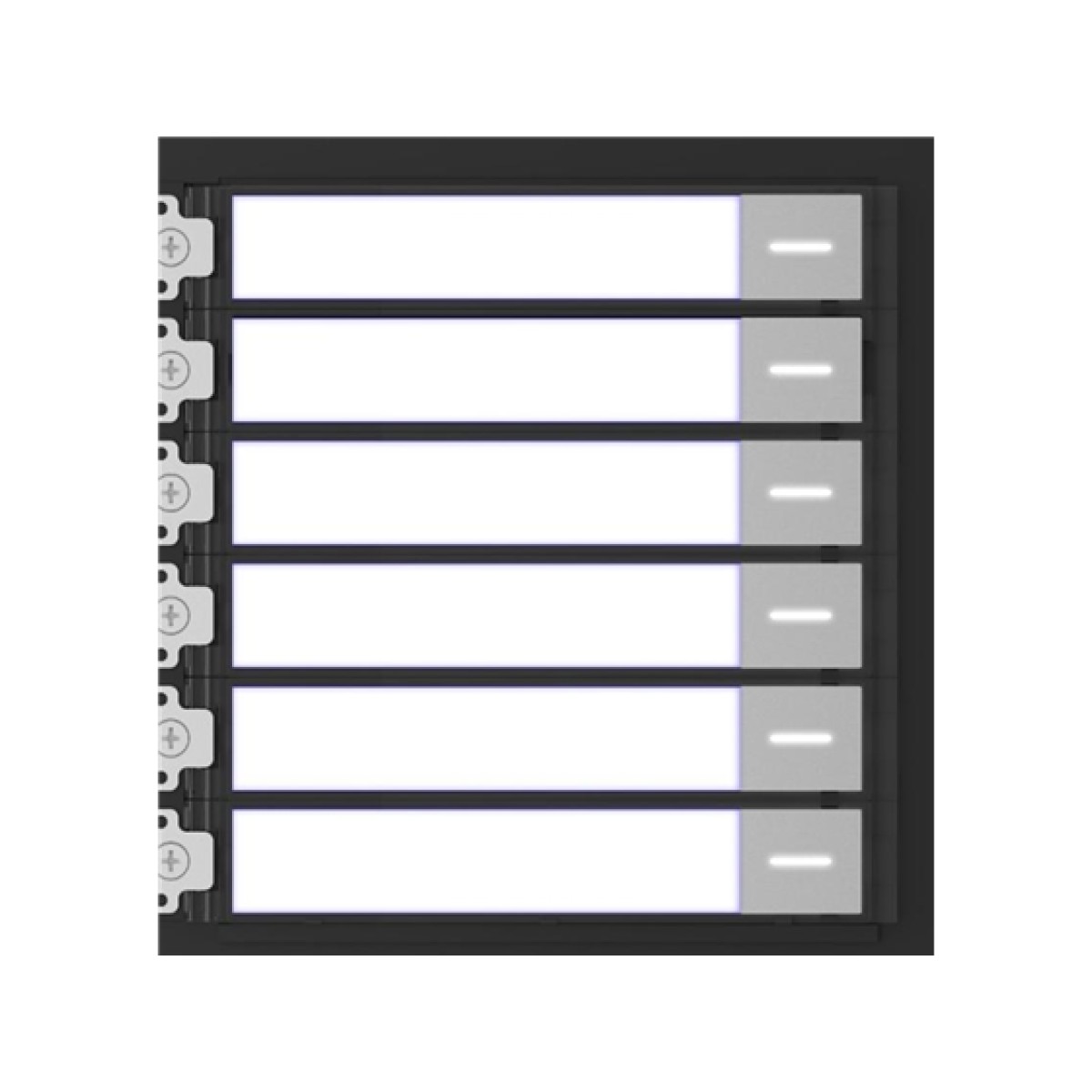 MODULO DE BOTONES PARA VIDEOPORTERO MODULAR MARCA HIKVISION, LLAMADA DE UN SOLO TOQUE, SOPORTA HASTA 6 MONITORES PRINCIPALES