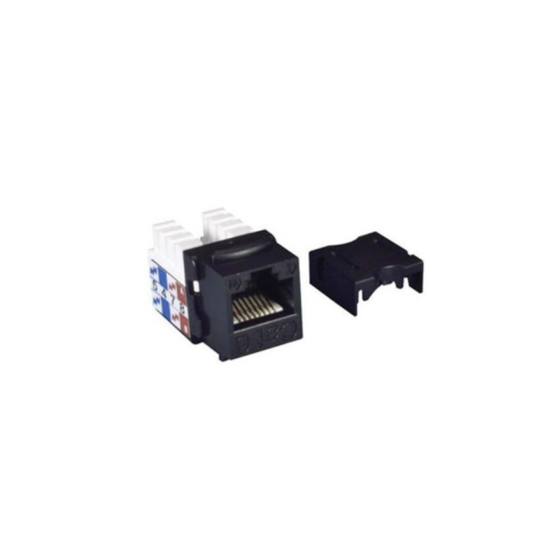 Jack Mini Keystone Agiler Cat6 110 Negro
