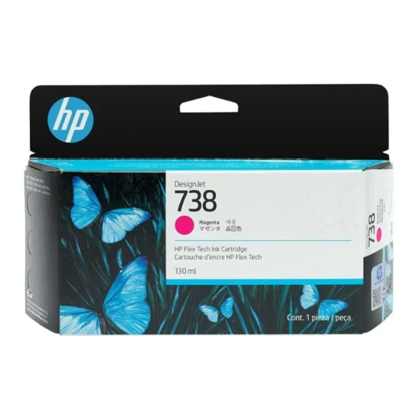Cartucho Magenta HP 738 498N6A 130Ml Para Designjet T850 T950