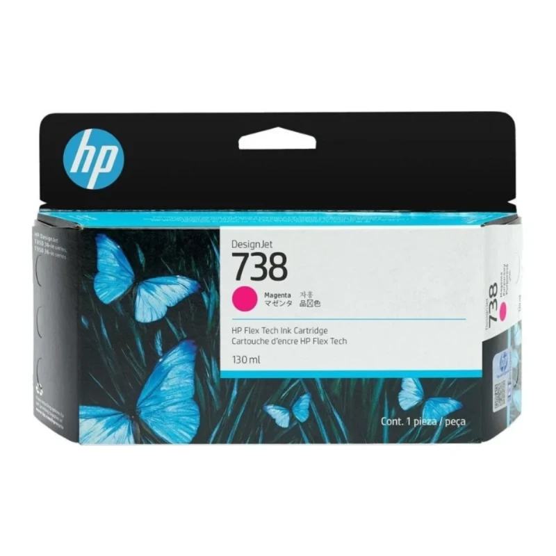 Cartucho Magenta HP 738 498N6A 130Ml Para Designjet T850 T950
