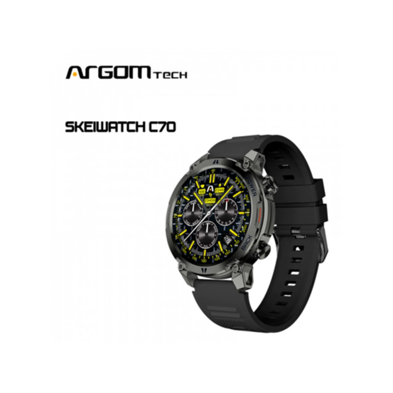 Smartwatch Argom Skeiwatch C70 Caja De Aluminio Negra
