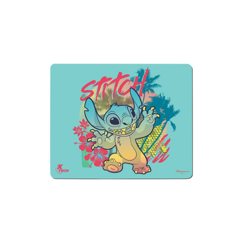 Mouse Pad Xtech Disney Stich Superficie De Tela Azul 22X18X0.2cm