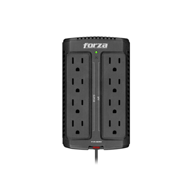 Regulador De Voltaje Forza Fvr-9001M 900VA 450 Watts 8 Salidas