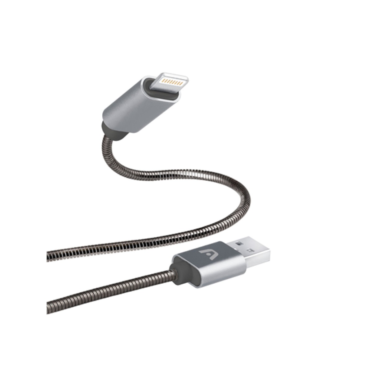 Cable Argom Tipo-A 2.0 A Lightning Trenzado Flexible 1M Gris