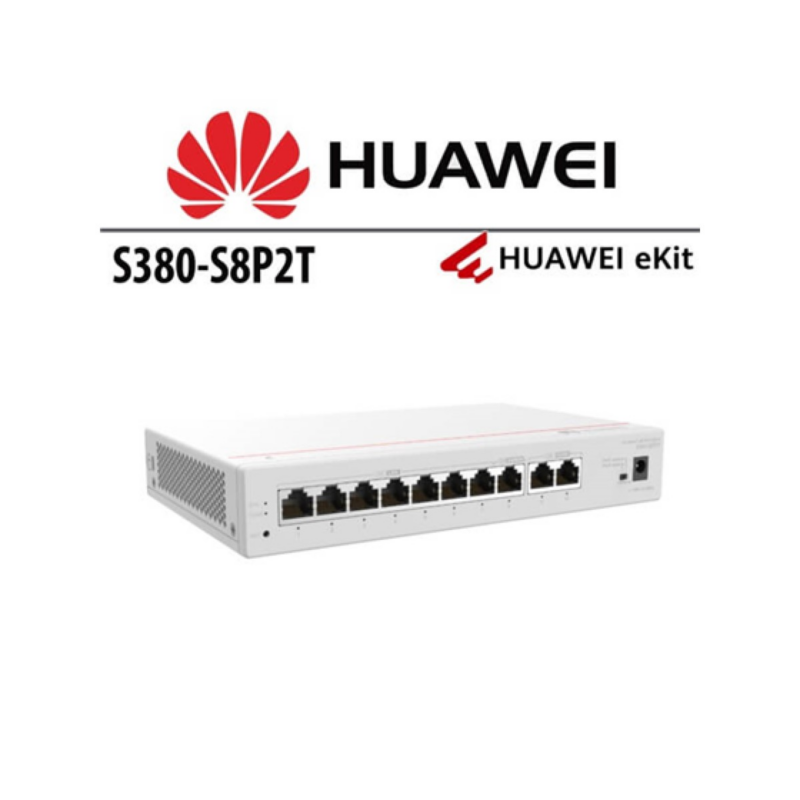 Router Huawei S380-S8P2T 8 Puertos Poe 124W 2 GBps 64 Ap Gestionables