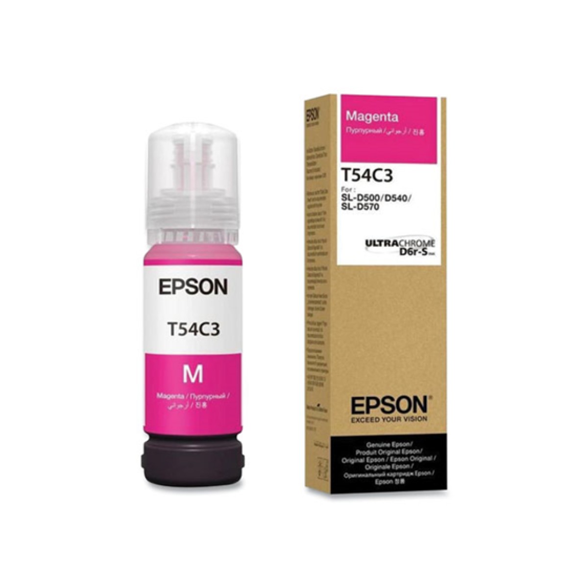 Botella De Tinta Epson T54C3 Magenta Para D570 Y Surelab Sl-D500