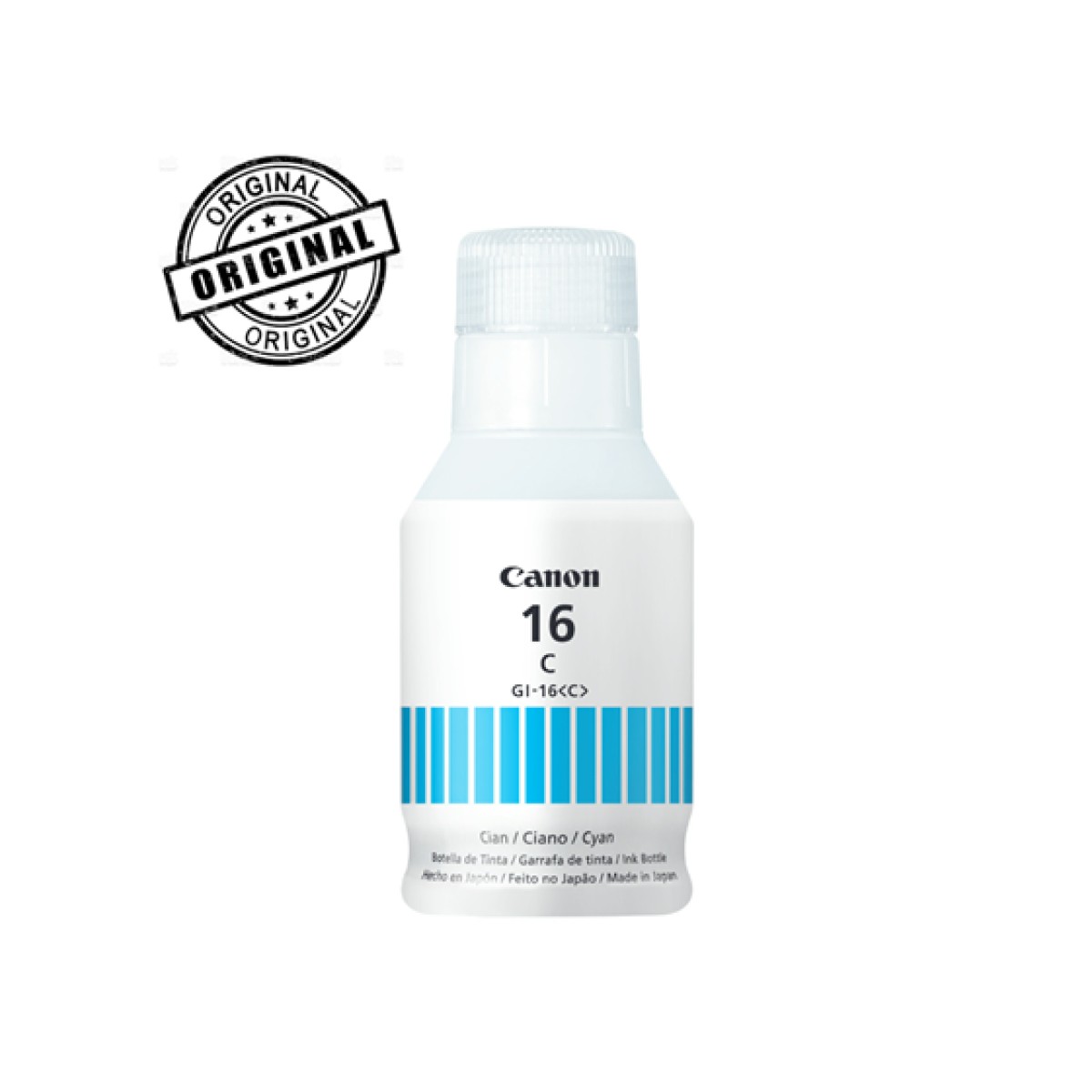 Botella De Tinta Canon Gi-16 Cyan 70Ml Compatible Maxify Gx6010