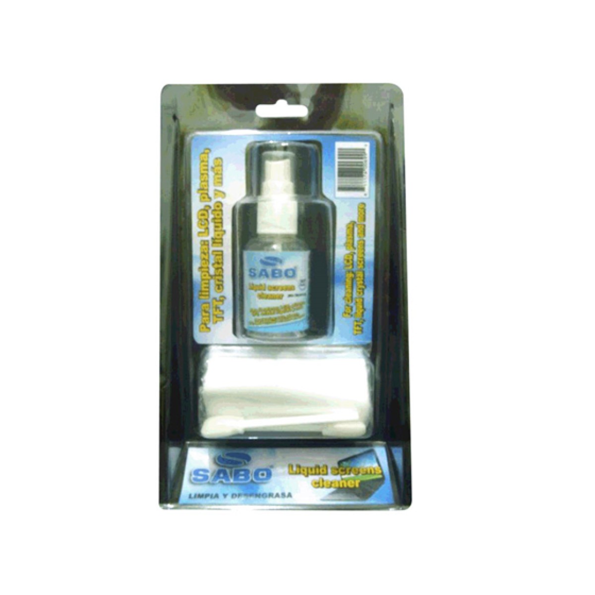 Limpiador De Pantalla Digital Sabo, Kit Contiene 1 Liquid Limpiador De Pantallas, 2 Wipes Secos Reusables
