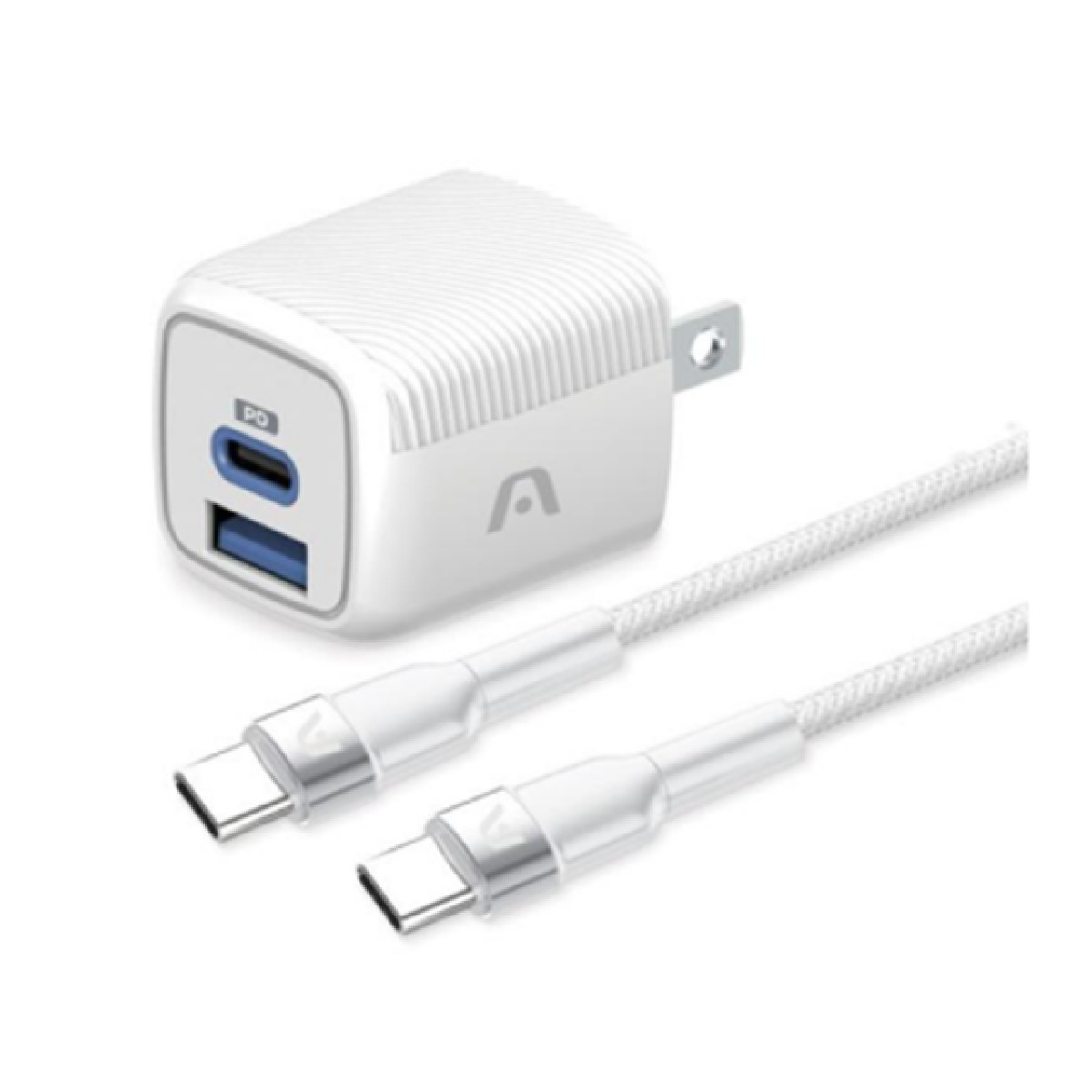 CARGADOR USB + USB-C DE PARED DUAL, CON CABLE TIPO C, ENTRADA 110-240V ~ 50/60HZ, FUNCIONA A LA PERFECCIÓN CON TELÉFONOS INTELIGENTES, TABLETAS Y OTROS DISPOSITIVOS ALIMENTADOS POR USB, COLOR BLANCO (ARG-AC-0155WT).