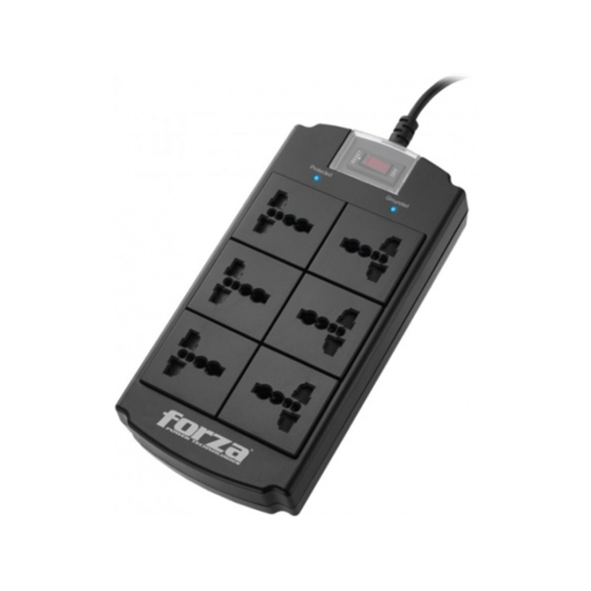 Protector Regleta 6 Salidas Forza FSP-06MN 1080 Joules 120-240V