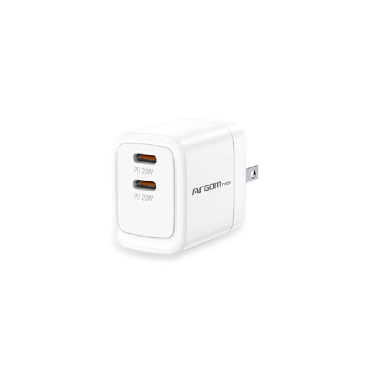 Cargador USB De Pared Argom Dual 40W Carga Rapida Pd Tipo-C