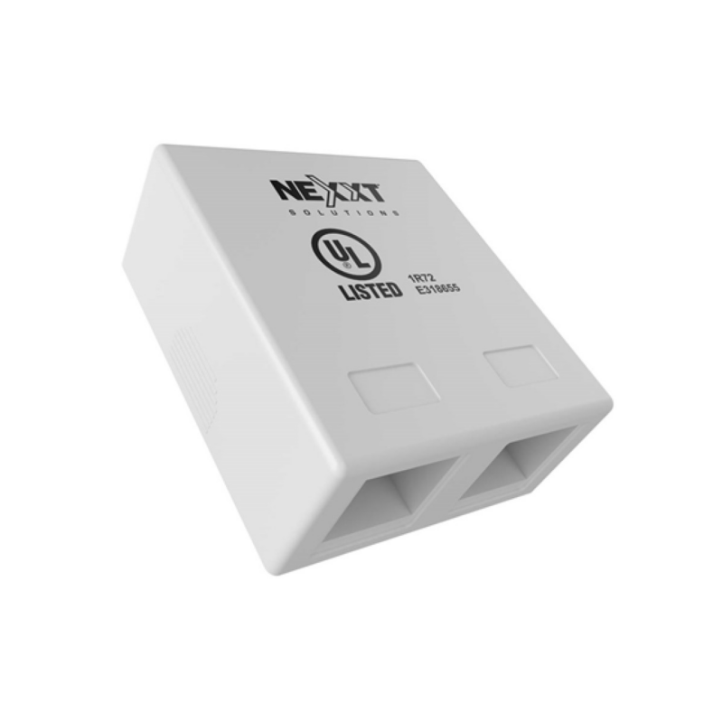 Caja De Superficie Nexxt 2 Puerto RJ45 Cate5E Blanca