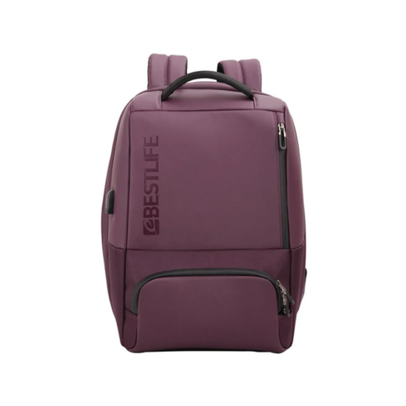 Bulto Para Laptop 15.6" Bestlife Rojo Vino Impermeable Con USB