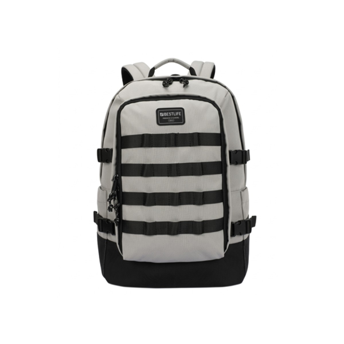 BULTO PARA LAPTOP BESTLIFE 15.6" TIPO MOCHILA, COMPARTIMENTO PRINCIPAL Y BOLSILLO FRONTAL, GRIS (BB-3921G-15.6)