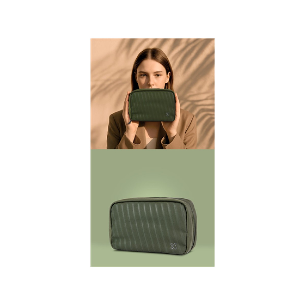 BULTO PARA ACCESORIOS KLIP XTREME EVA, IDEAL PARA CABLES, HEADSET, CARGADORES. MULTIPLE COMPARTIMIENTOS, DISCRETO Y COMPACTO, RESISTENTE A LA LLUVIA, VERDE (KTO-750)