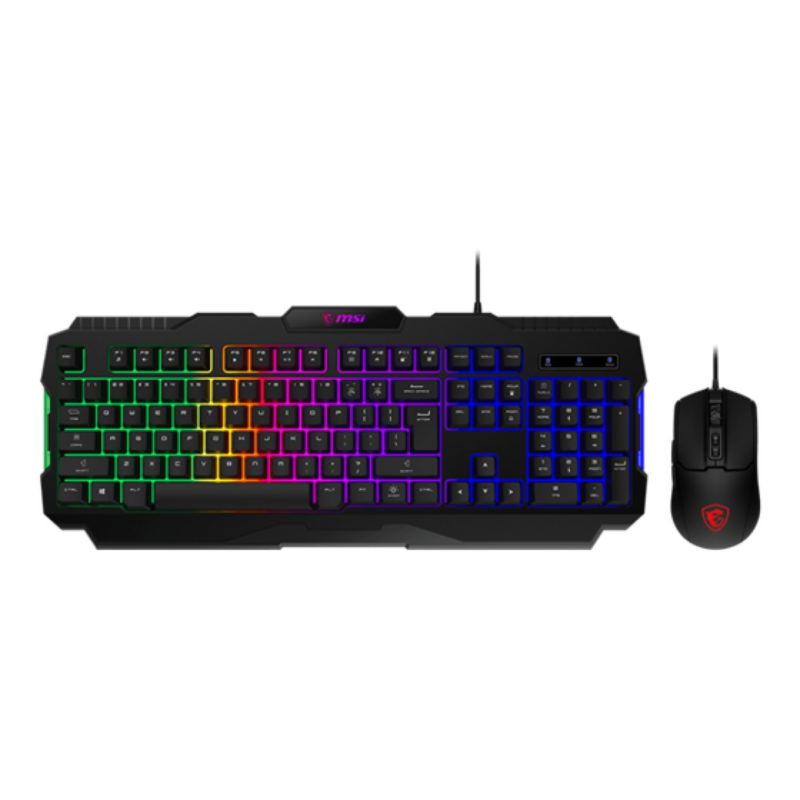 Combo Mouse Teclado Msi Forge Gk100 Sensor Optico 6400 Dpi LED RGB