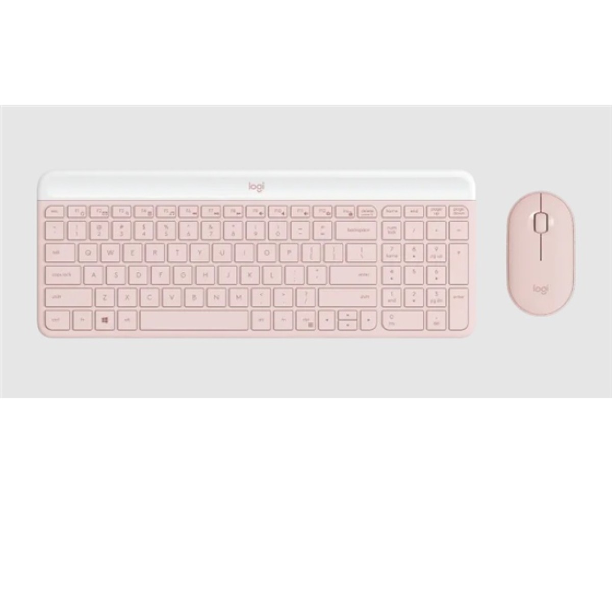 Teclado Mouse Logitech Mk470 Slim Español Color Rosado Wireless USB