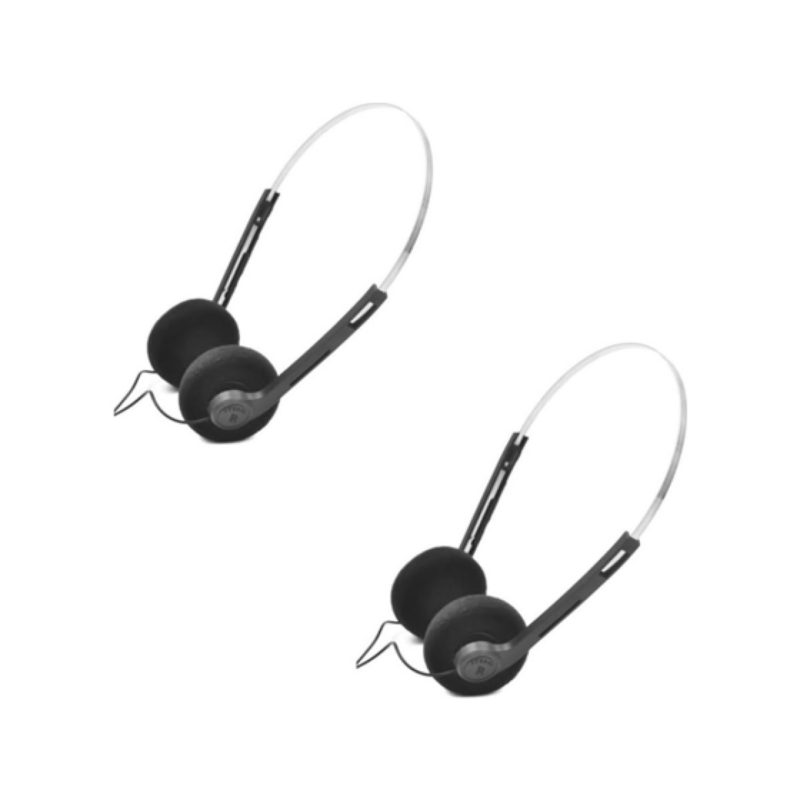 Audífono Retro Sobre La Oreja Wlngtv Estereo Liviano Ajustable Negro