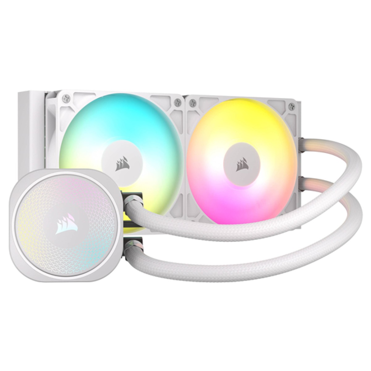 ABANICO PARA CPU CORSAIR, NAUTILUS 240 RS ARGB (LIQUID COOLING) 240MM BLANCO, 2X 120MM FAN COOLER, RGB LED, DEISY CHAIN CONECTOR, COMPATIBLE CON LOS SOCKET INTEL 1700, 1851, SOCKET AMD AM5, AM4 (CW-9060094-WW)