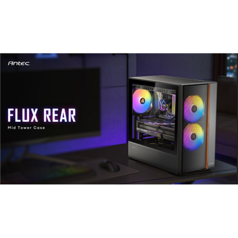 Case Gamer Antec Flux Rear Mid-Tower Con 5 Ventiladores Pwm Argb