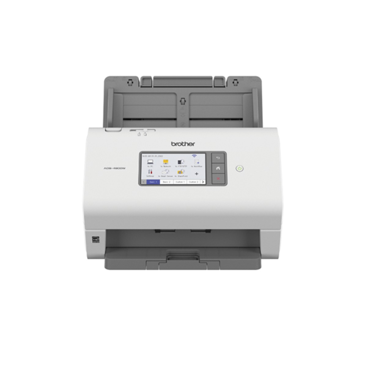 SCANNER BROTHER ADS-4900W, DUPLEX, A COLOR, DE ESCRITORIO, (ALIMENTACIÓN AUTOMÁTICA, ESCÁNER DÚPLEX A COLOR DE UNA PASADA), PANTALLA TÁCTIL 4.3", RED/USB/WIFI, HASTA 9000 PÁGINAS DIARIAS