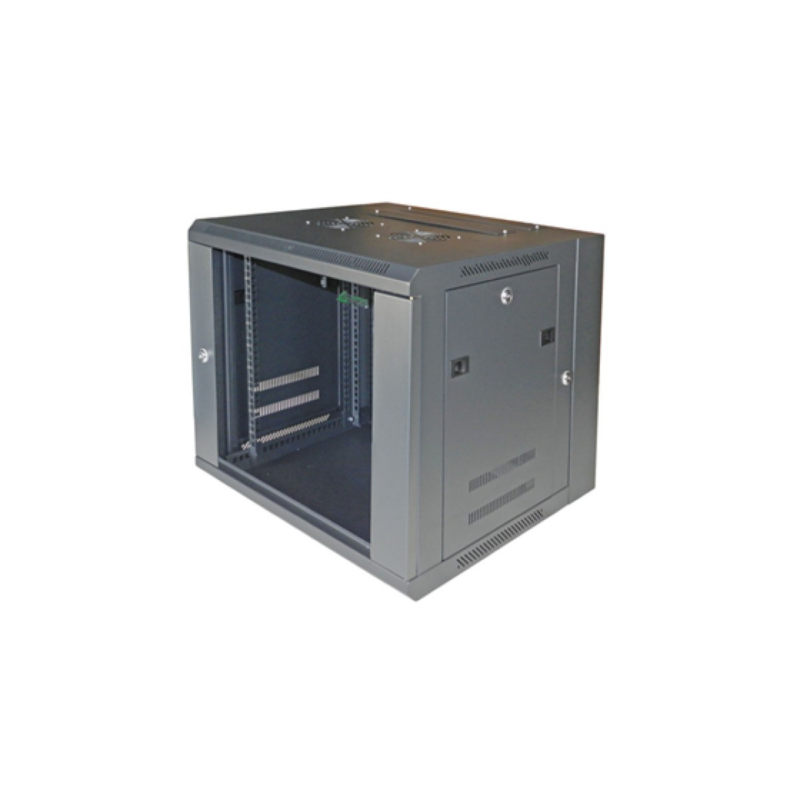 Gabinete De Pared 9U Netsys Net-77092120 Con Puerta De Cristal Templado