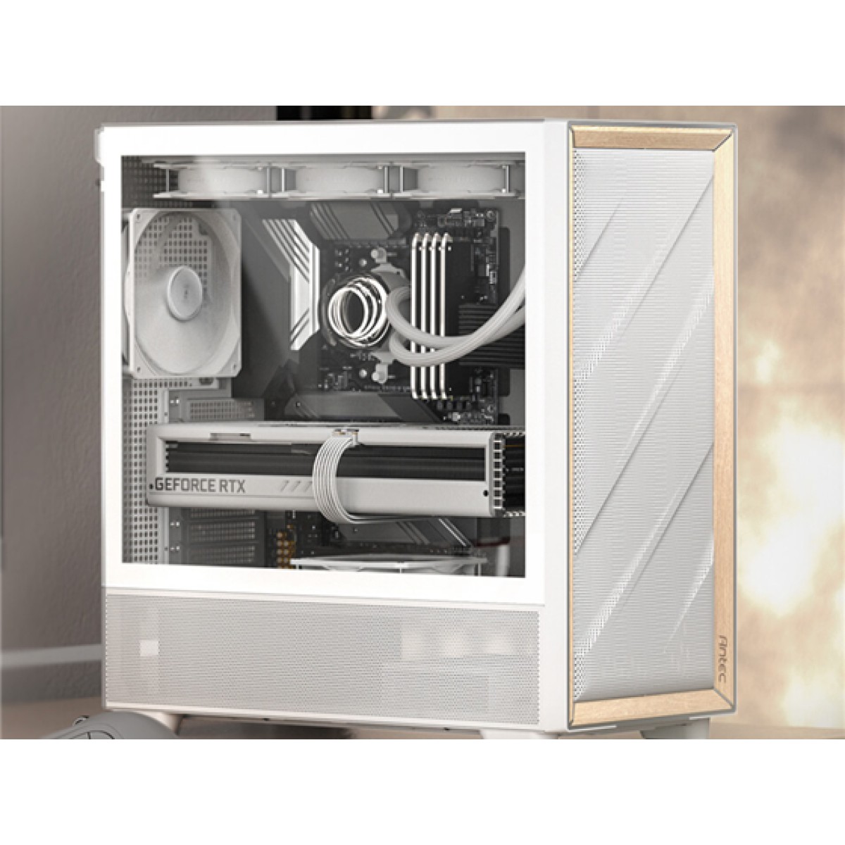 Case Gamer Antec Flux Mid-Tower Blanco Con 5 Ventiladores Pwm
