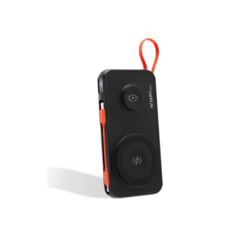 Power Bank 4 En 1 10000 Mah Carga Rápida Inalámbrica Arg-Pb-1164Bk