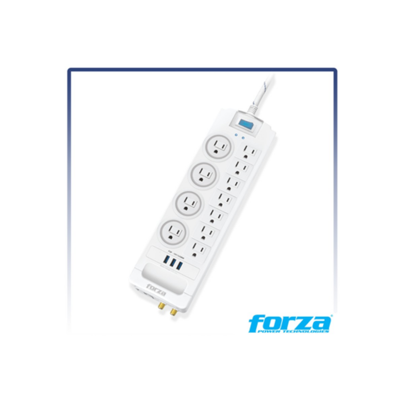 Protector Supresor Forza Fsp-1011USBw 11 Tomas 1750W 1800J