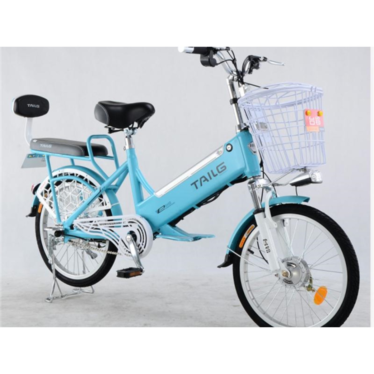 Bicicleta Eléctrica Paseo Tailg Colores Negro Azul Blanco