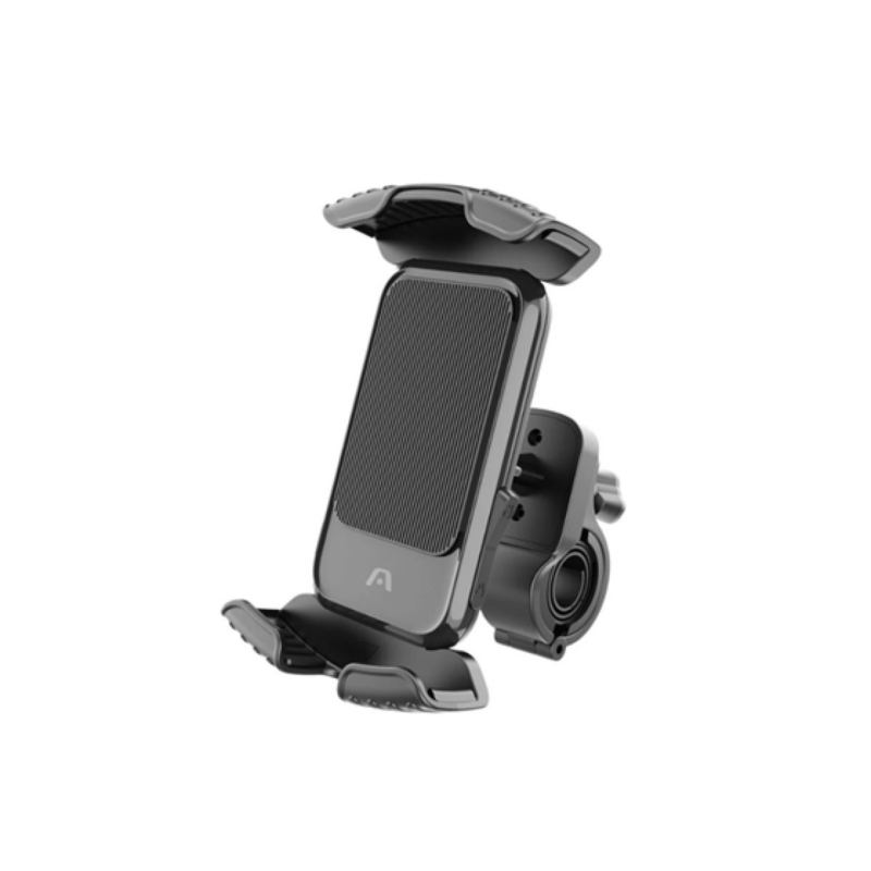 Soporte De Teléfono Argom Arg-Ac-0320Bk Para Bicicletas Y Motocicletas Rotación 360°