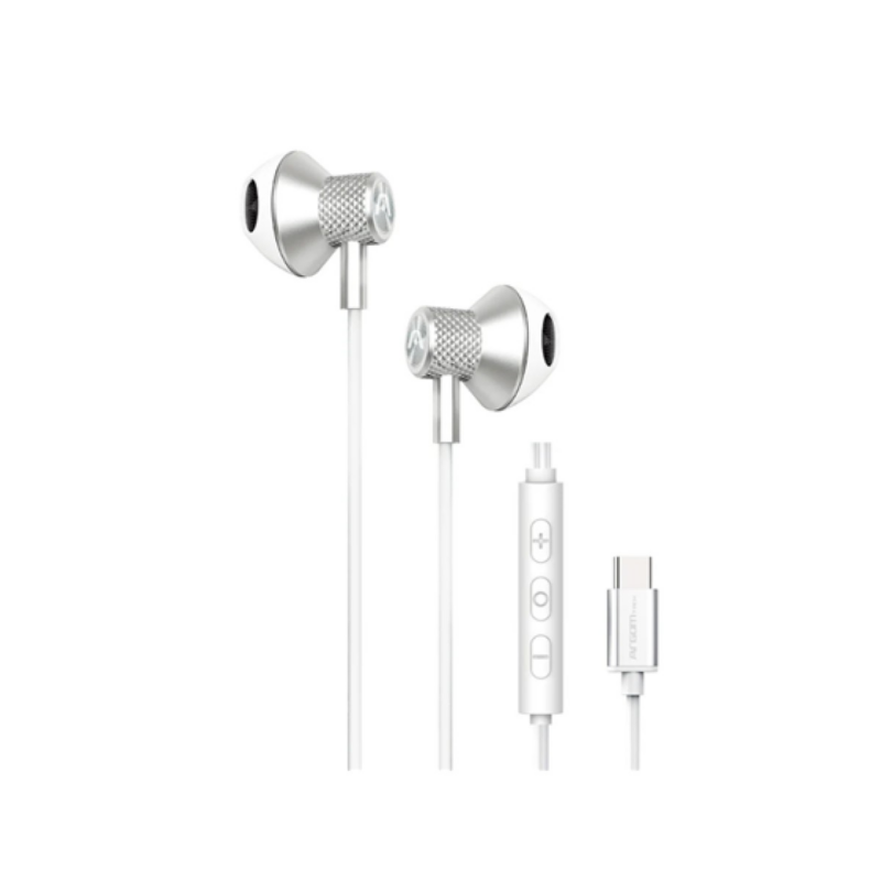 Audífonos Ultimate Sound Argom Aura Tipo-C Brotes Magnéticos Blanco