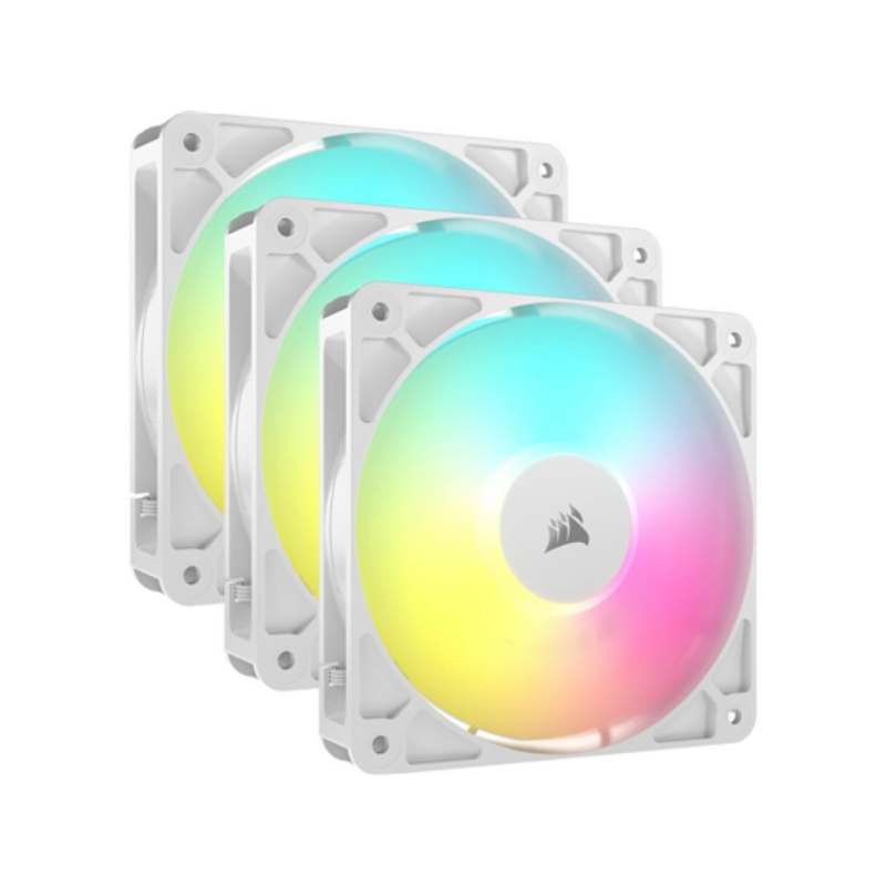 Abanico Corsair Rs120 Argb 120Mm Blanco Paquete 3 Unidades