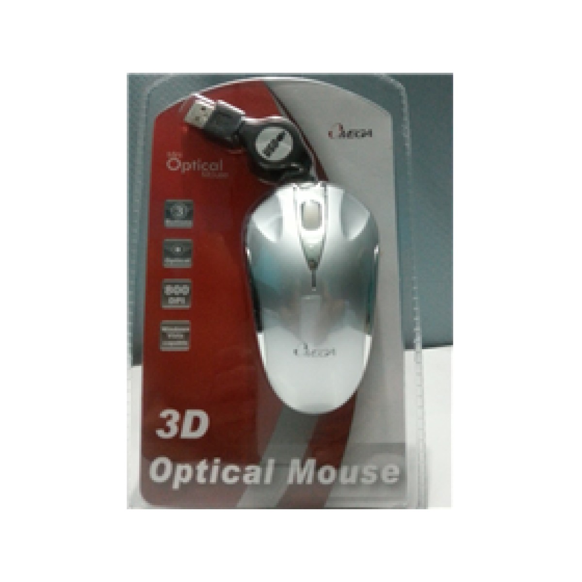Mouse Óptico Mini Retractable Omega Trm2Bdj15 USB Silver