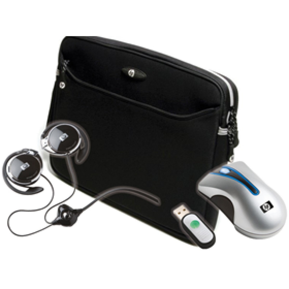 Kit Portátil Hp Para Notebook Con Mouse Óptico Wireless Y Headset Fz438Aa#Abl