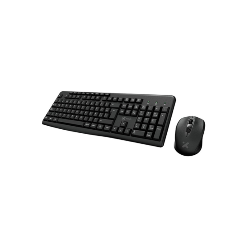 Combo Teclado Y Mouse Wireless Xtech Multimedia Español Negro