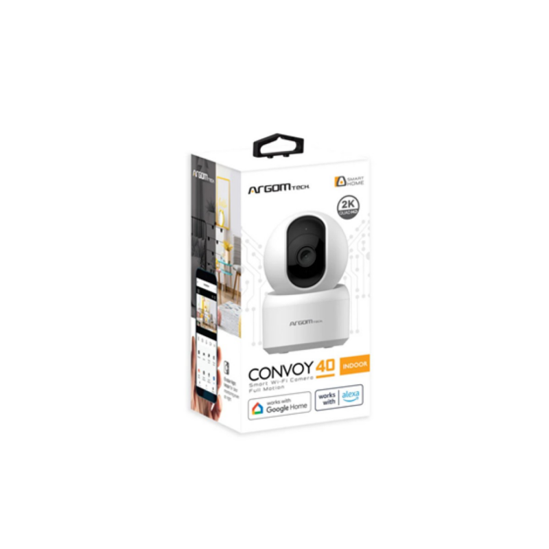 Cámara Qhd 2K Wi-Fi Convoy Arg-Sv-8040Wt Para Interiores