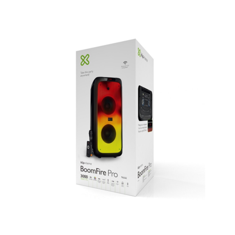 Bocina Bluetooth Klip Extreme Boomfire Pro 3000W Subwoofer 8"