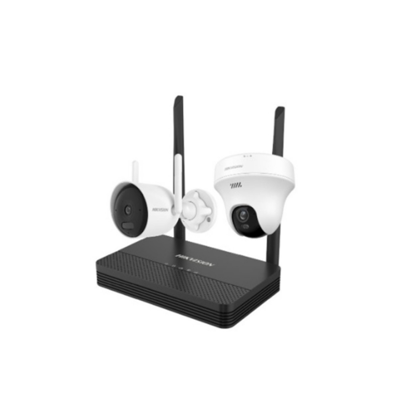 Kit Cámaras Seguridad Hikvision 4Mp Bullet Y Domo Pt Con Grabadora Wi-Fi