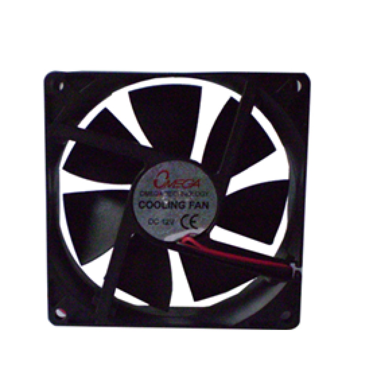 ABANICO DE CASE OMEGA, 80*80*25MM, 4 PINES, NEGRO.