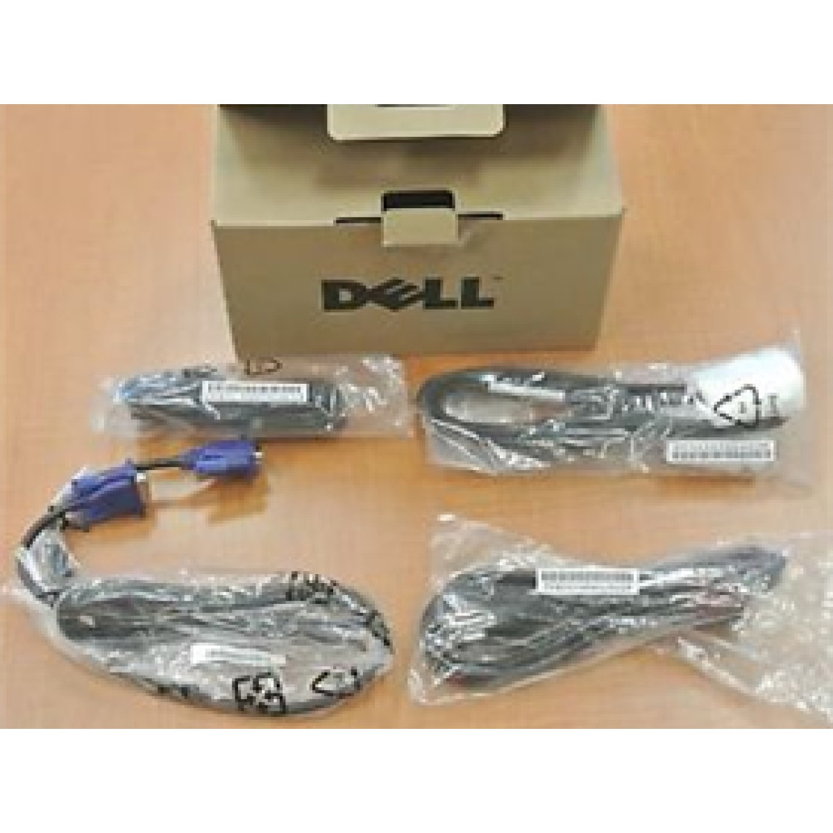 Kit De Cables Dell Dvi Vga USB Y Corriente 6 Pies Negro