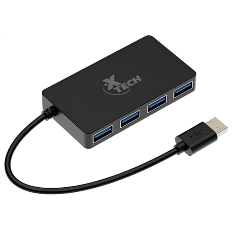 Hub USB 3.0 4 Puertos Xtech Xtc-391 Negro