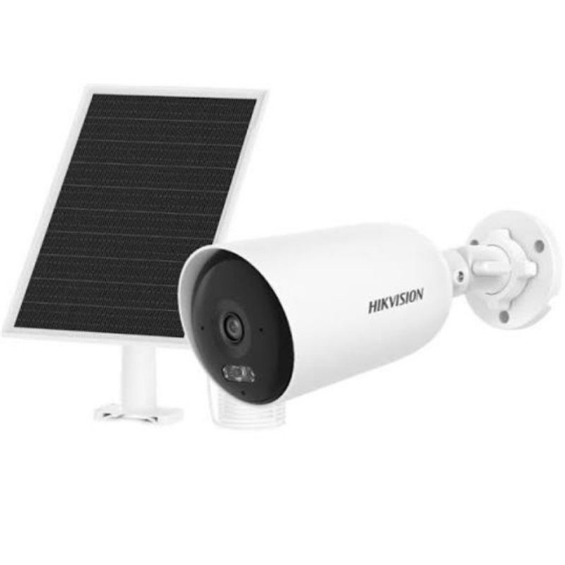 Kit Cámara Bullet 4G Con Panel Solar Hikvision Ir 30M Ip66 Audio Micrófono