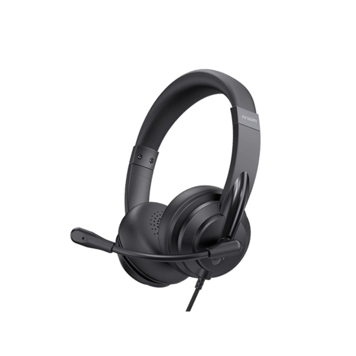AUDIFONO CON MICROFONO ARGOM EMPRESARIAL, CANCELACION DE RUIDO EN EL MICROFONO, FRECUENCIA DE 20HZ, CABLE DE 2 METROS, COMPATIBLE CON USB-C Y ADAPTADOR USB-A, CONTROL DE VOLUMEN, COLOR NEGRO