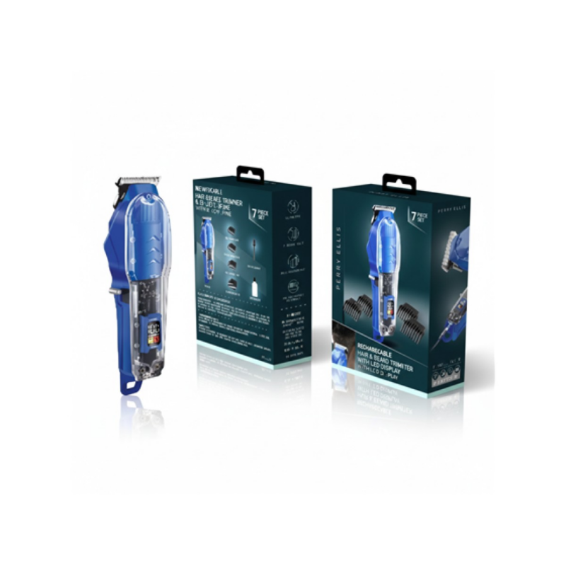 Kit Rasuradora Inalámbrica Perry Ellis Con 4 Peines Y Cuchillas Acero