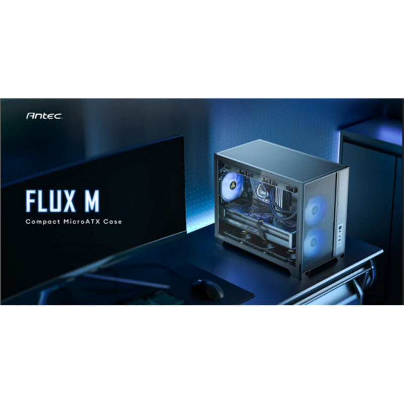 Case Gamer Antec Flux M Compact Micro-Atx Con Seis Ventiladores Pwm