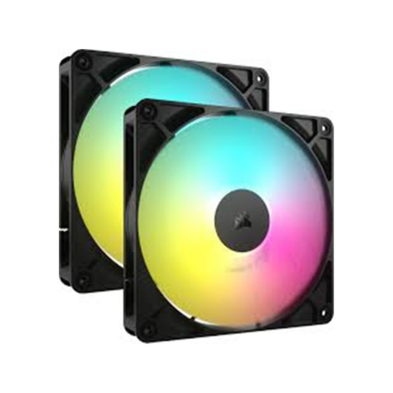 Abanico Corsair Rs140 Argb 140Mm Kit 2 Unidades Rodamiento Magnético