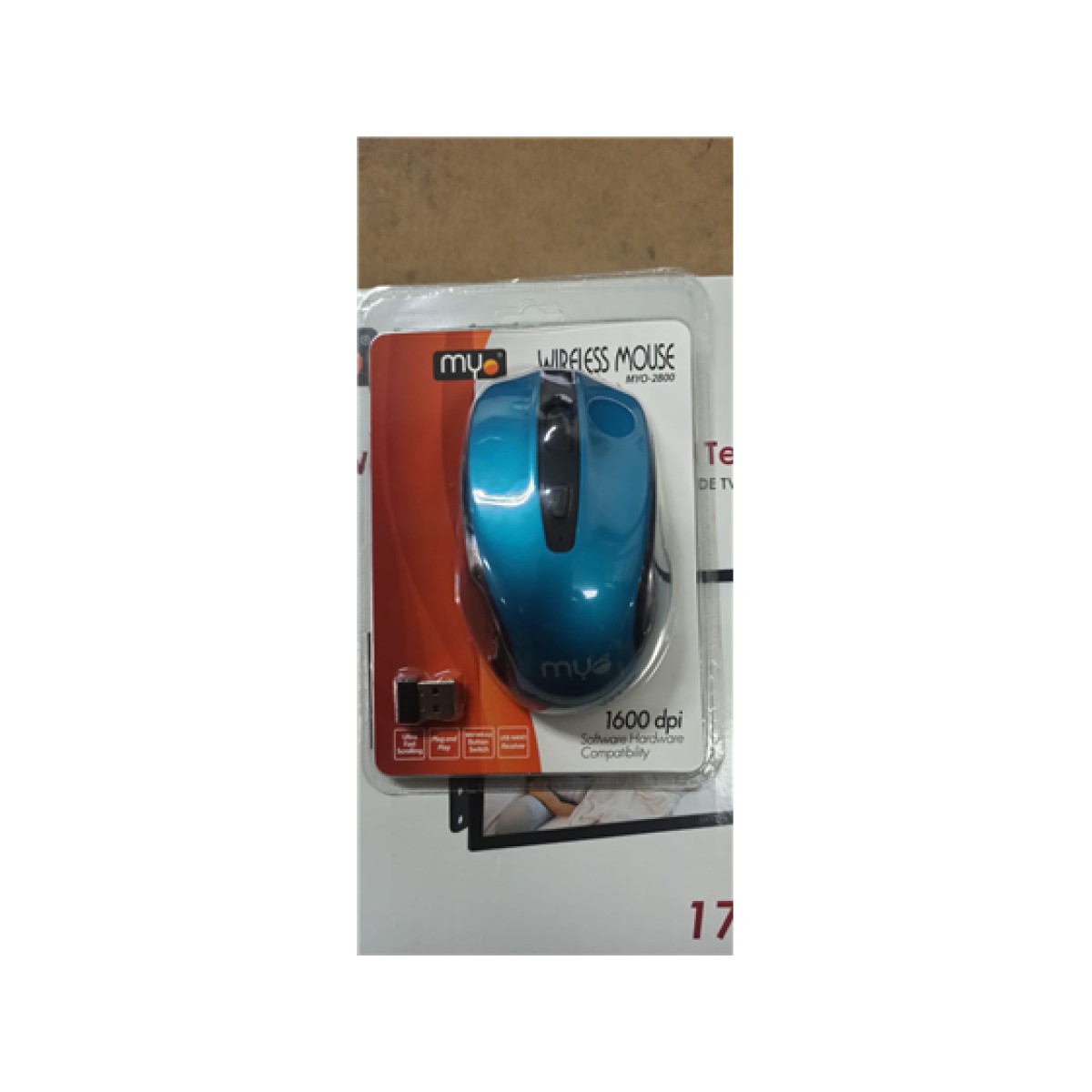 Mouse Inalámbrico Azul Myo Myo-2800