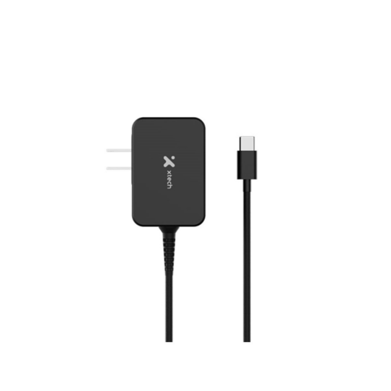 Cargador USB-C 65W Xtech Fuente Para Laptops Negro