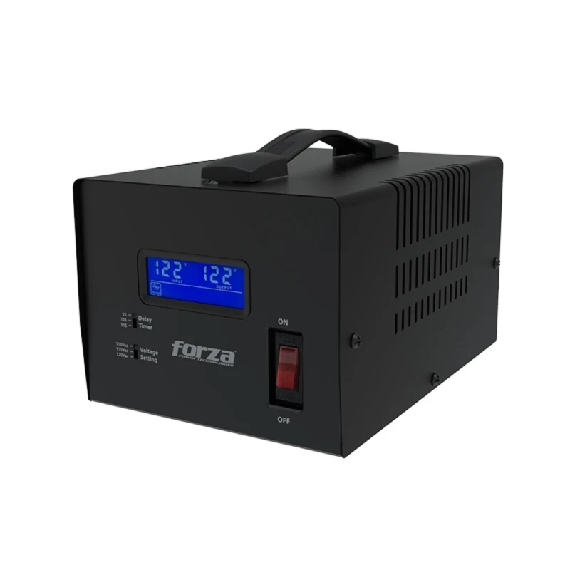 Regulador De Voltaje 3600Va Forza Con Regleta 4 Salidas Y Pantalla Lcd